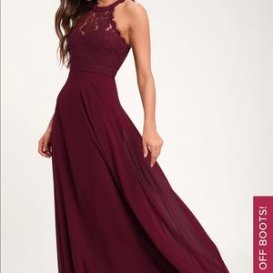 Dance All Evening Burgundy Lace Maxi Dress
Lulus